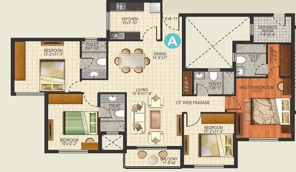 Featured Image of Prestige Huyilalu 4 BHK Floor Plan